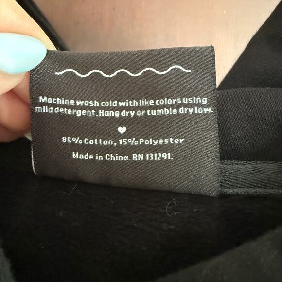 POPFLEX | Black Pullover Cloud Hoodie  | Extra Small - Picture 5 of 5